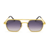 Unisex Hexagonal Sunglasses | Gold Frame |