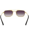 Unisex Hexagonal Sunglasses | Gold Frame |