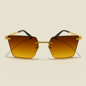 Classic Rimless Brown Fade Sunglasses