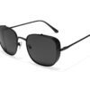 Stylish Matte Black Hexagonal Sunglasses for Men & Women