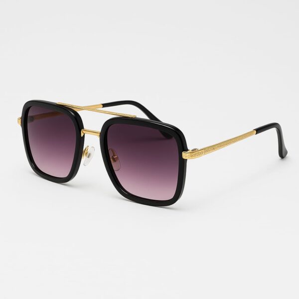 x Luxury Square Sunglasses with Gold Detailing – Unisex UV Protection
